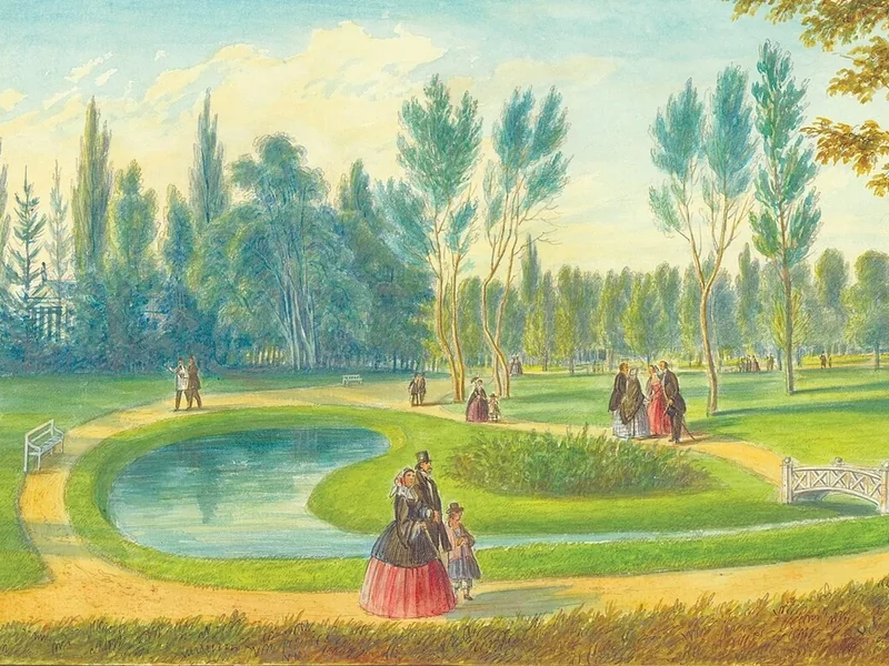1809-Franz Xaver Knapp - Festa popolare in giardino a Czernowitz